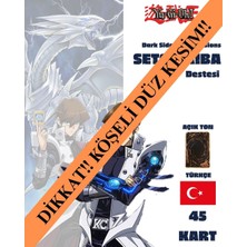 Çakmak Oyun Dükkanı Yu-Gi-Oh! Türkçe Köşeli Kart-Düz Kesim 2016 Seto Kaiba Destesi 45 Yugioh Kartı