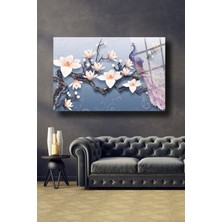 Petmudo AVM Çin Tavus Kuşu Cam Tablo Duvar Dekarasyonu | Hediyelik, Dekoratif, Ofis, Mutfak