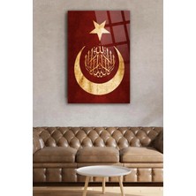 Petmudo AVM Osmanlı Sancağı Bayrağı Kırılmaz Lüks Cam Tablo Ev, Iş Yeri, Ofis Hediyesi