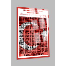 Petmudo AVM 15 Tembuz Demokrasi Zaferi ve Şehitler Köşesi Kırılmaz Lüks Cam Tablo Okula Özel Tablo Iş Yeri