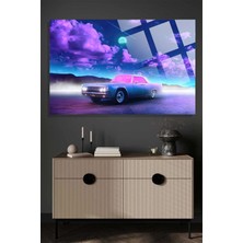 Petmudo AVM Retro Araba 4mm Lüks Kırılmaz Temperli Yüksek Çözünürlüklü Cam Tablo