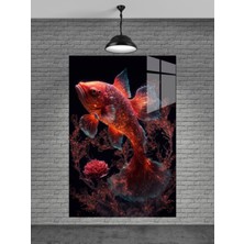 Petmudo AVM Kırmızı Balık Cam Tablo