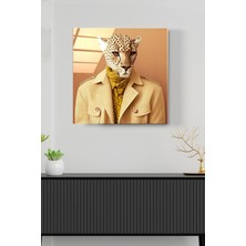 Petmudo AVM Çita Portre Cam Tablo, Dekoratif Cam Tablo