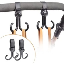 Mutlu Müşteri 2 Kancalı 1 Adet Bebek Arabası, Motor, Bisiklet Eşya Taşıma Aparatı Plastik Kanca