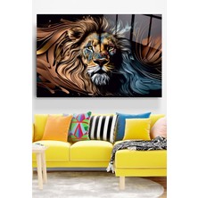 Petmudo AVM Aslan Cam Tablo, Dekoratif Cam Tablo