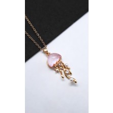 Serenity Opal Zirkon Taşlı Deniz Anası Figür Çelik Kolye