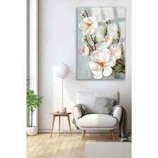 Petmudo AVM Ultra Yüksek Çözünürlüklü Cam Harika Çiçek Tablosu Kırılmaz Cam Tablo Ev, Salon, Hediyesi