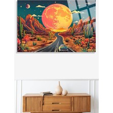 Petmudo AVM Uzun Yol Manzarası Kırılmaz Cam Tablo, Ev ve Ofis Hediyesi Yüksek Çözünürlüklü 4mm Lüks Tablo