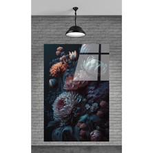 Petmudo AVM Çiçek Dekoratif Temperli Cam Tablo