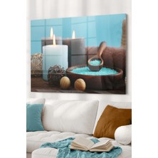 Petmudo AVM Mavi Mumlar| Mumlar Temalı Cam Tablo | Hediyelik, Dekoratif, Ofis, Mutfak