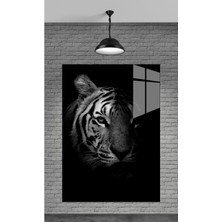 Petmudo AVM Siyah Kaplan Temperli Cam Üzerine Sevgilinize Yılbaşı Hediye