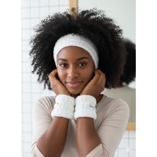 Mpy Global Havlu Kumaş Makyaj & Cilt Bakım Saç Bandı ve Bileklik Seti Sporcu Ter Bandı