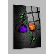 Petmudo AVM Ultra Yüksek Çözünürlüklü Mor ve Kırmızı Gül Görseli Ev, Ofis, Hediyesi