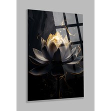 Petmudo AVM Harika Sarı Siyah Lotus Çiçeği Tasarımı Ev, Ofis, Hediyesi