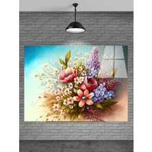 Petmudo AVM Sevilen Seri Çiçek Cam Tablo Ev Dekorasyon,balkon Dekorasyonu,dekoratif,duvar Tablo,mutfaktabl