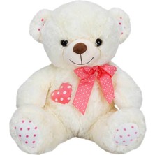 Popüler Sepet Kurdelalı Peluş Ayı 42 Cm.
