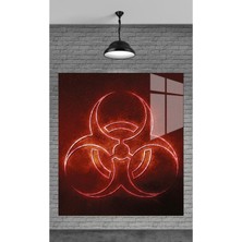 Petmudo AVM Kırmızı Sembol Temperli Cam Üzerine Tablo Sevgilinize