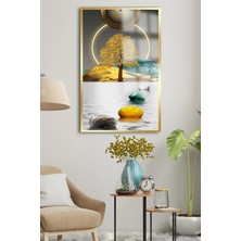 Petmudo AVM Gold Detaylı Ağaç Harika Tasarım Lüks Kırılmaz Cam Tablo 4mm Ev Iş Yeri Ofis Hediyesi Tablo