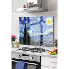 Petmudo AVM Premium Mutfak Cam Ocak Arkası Koruyucu Tezgah Ankastre Arkası Koruyucu | Sanat Mor