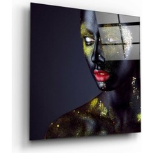 Petmudo AVM Kadın Portre Cam Tablo No: 2008 | Hediyelik, Dekoratif, Ofis, Mutfak