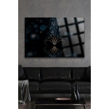 Petmudo AVM Lotus Çiçeği Görkemli Ultra Yüksek Çözünürlük Kare Cam Tablo Ev Hediyesi Tablo