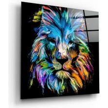 Petmudo AVM Mavi Aslan Kuşağı Cam Tablo | Hediyelik, Dekoratif, Ofis, Mutfak