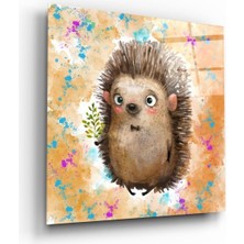 Petmudo AVM Sevimli Kirpi Cam Tablo | Hediyelik, Dekoratif, Ofis, Mutfak