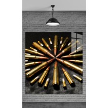 Petmudo AVM Mermi Dizilimi Temperli Cam Üzerine Tablo Sevgilinize Yılbaşı Hediye