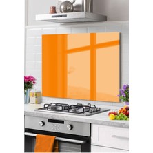 Petmudo AVM Premium Mutfak Cam Ocak Arkası Koruyucu Tezgah Ankastre Arkası Koruyucu | Turuncu