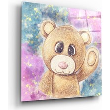 Petmudo AVM Sevimli Ayıcık Cam Tablo