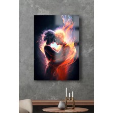 Petmudo AVM Kırılmaz 4mm Yüksek Çözünürlüklü Cam Tablo Hava ve Ateşin Aşkı Ev, Ofis, Iş Yeri Hediyesi