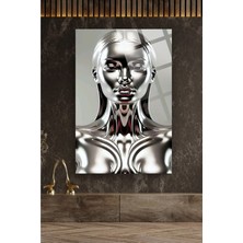 Petmudo AVM Metal Kadın 4mm Lüks Kırılmaz Temperli Yüksek Çözünürlüklü Cam Tablo