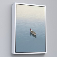 Petmudo AVM Çerçeveli Göldeki Yalnız Adam TABLO-7510