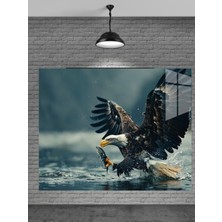 Petmudo AVM Balık Yakalayan Kartal Cam Tablo