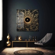 Petmudo AVM Kara Delik Tasarım Ultra Yüksek Çözünürlük Kare Cam Tablo Ev Iş Yeri Ofis Hediyesi Tasarım Tablo