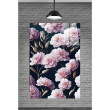 Petmudo AVM Pembe Çiçekler Cam Tablosu