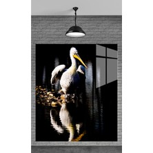 Petmudo AVM Muhteşem Kuğu Görseli Temperli Cam Üzerine Tablo Sevgilinize Yılbaşı Hediye