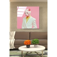 Petmudo AVM Kedi Portre Cam Tablo, Dekoratif Cam Tablo