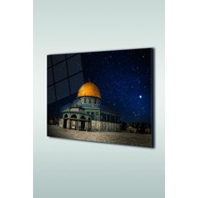 Petmudo AVM Yıldızlı Gecede Mescid-I Aksa Yatay Islami Cam Tablo