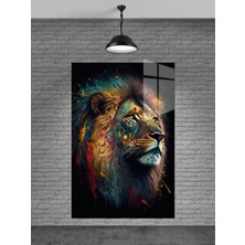 Petmudo AVM Aslan Cam Tablo Ev Dekorasyon,balkon Dekorasyonu,dekoratif,duvar Tablo,mutfak Tablo
