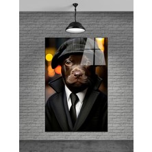 Petmudo AVM Cool Takım Elbiseli Köpek Cam Tablosu