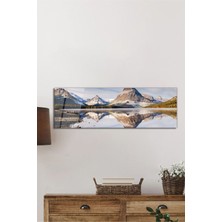 Petmudo AVM Karlı Dağların Yansıması Panorama Cam Tablo, Darbelere Dayanıklı Kırılmaz Temperli