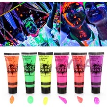 Dekofon Neonlu Glow Parti Yüz Boyası 6 Renk 6 Adet