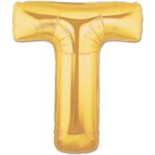 Dekofon Altın Sarısı Folyo Harf Balon 1 Metre