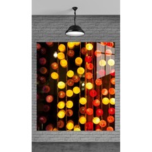 Petmudo AVM Muhteşem Renkli Toplar Temperli Cam Üzerine Tablo Sevgilinize Yılbaşı Hediye