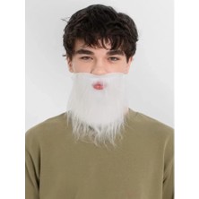 Dekofon Beyaz Kırçıllı Takma Sakal Çocuk Yetişkin