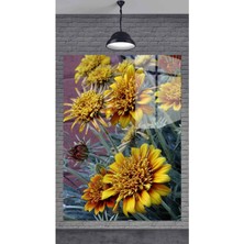 Petmudo AVM Çiçek Dekoratif Temperli Cam Tablo