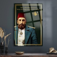 Petmudo AVM Sultan Abdulhamid Iı. Abdülhamid Osmanlı Padişah Lüks Kırılmaz Cam Tablo Ev Ofis Iş Yeri Hediryesi