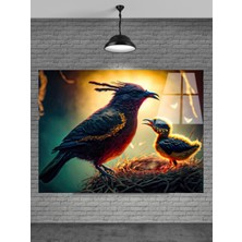 Petmudo AVM 3D Kuşlar Cam Tablo Ev Dekorasyon,balkon Dekorasyonu,dekoratif,duvar Tablo,mutfak Tablo