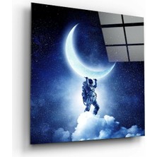 Petmudo AVM Ay Taşıyıcısı Cam Tablo | Hediyelik, Dekoratif, Ofis, Mutfak